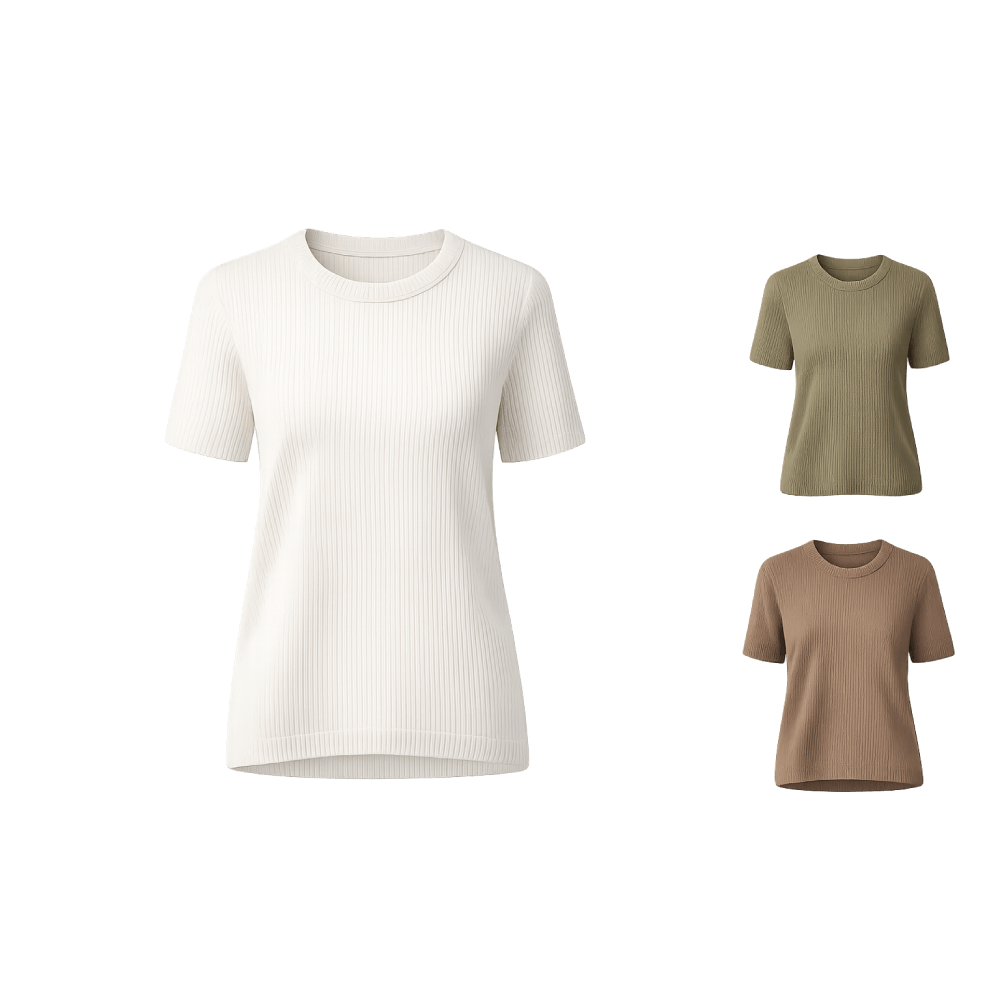 Mavelle Classic Ribbed Tee